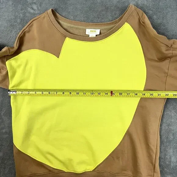 Anthropologie Maeve Exploded Heart Sweater Womens S Pullover Off Shoulder - Picture 9 of 10